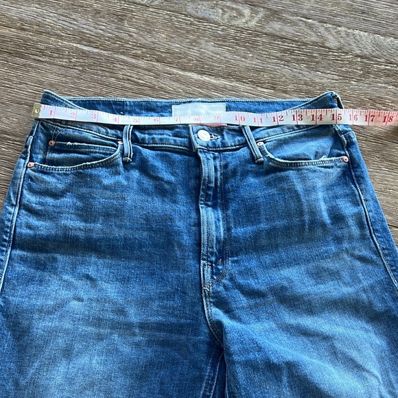MOTHER THE DAZZLER “cowboys don’t cry” wash DENIM BLUE JEANS SIZE 29 - Picture 14 of 15